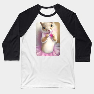 Valentine Ballerina Squirrel Baseball T-Shirt